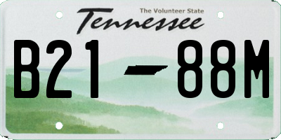 TN license plate B2188M