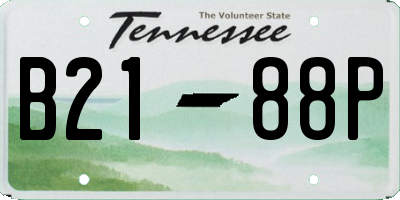 TN license plate B2188P