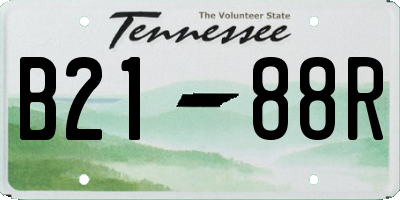 TN license plate B2188R