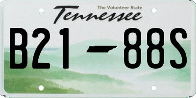 TN license plate B2188S
