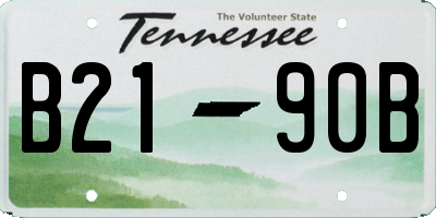 TN license plate B2190B