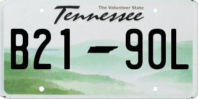 TN license plate B2190L