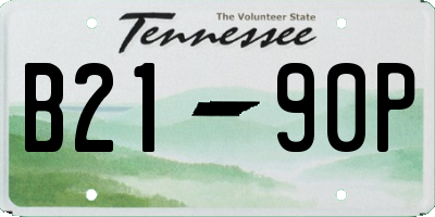TN license plate B2190P