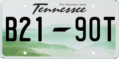 TN license plate B2190T