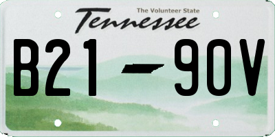 TN license plate B2190V