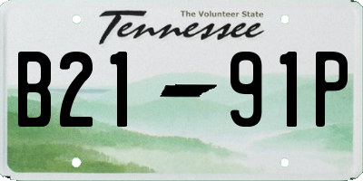 TN license plate B2191P