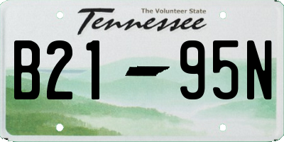 TN license plate B2195N