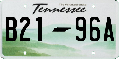 TN license plate B2196A