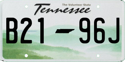 TN license plate B2196J