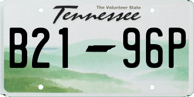 TN license plate B2196P