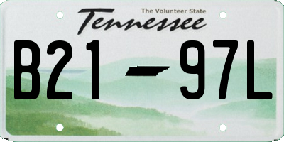 TN license plate B2197L