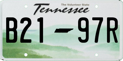 TN license plate B2197R