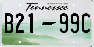 TN license plate B2199C