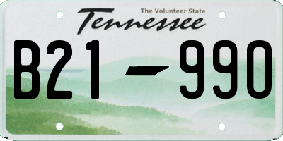 TN license plate B2199O
