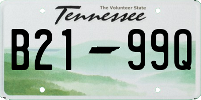 TN license plate B2199Q