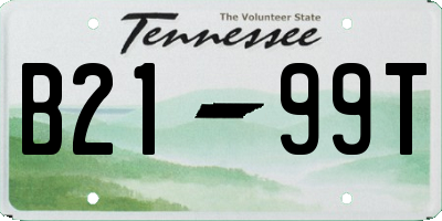 TN license plate B2199T