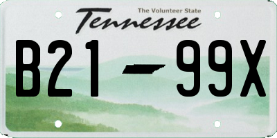 TN license plate B2199X