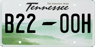 TN license plate B2200H