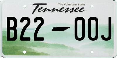 TN license plate B2200J
