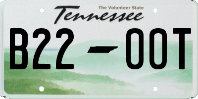 TN license plate B2200T