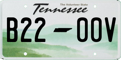 TN license plate B2200V