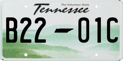 TN license plate B2201C