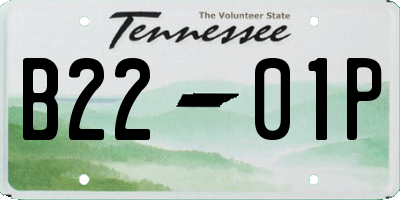 TN license plate B2201P
