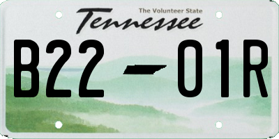 TN license plate B2201R