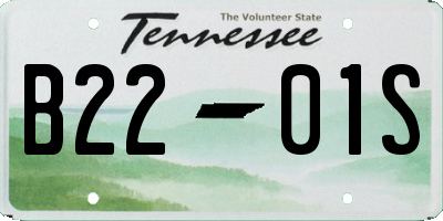 TN license plate B2201S