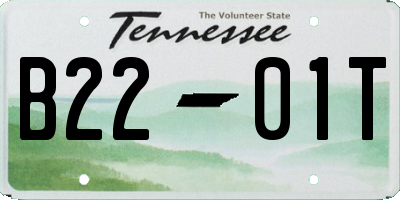 TN license plate B2201T