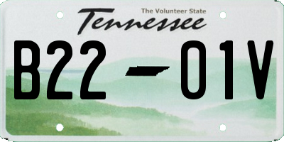 TN license plate B2201V