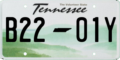 TN license plate B2201Y
