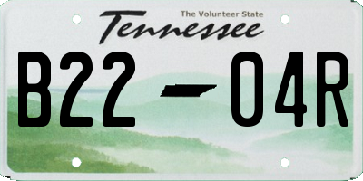 TN license plate B2204R