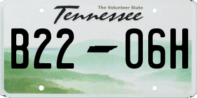 TN license plate B2206H