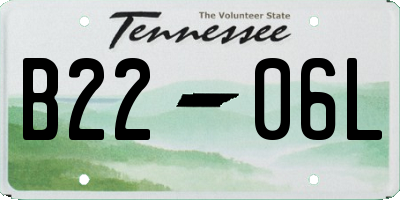 TN license plate B2206L