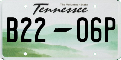 TN license plate B2206P