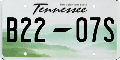 TN license plate B2207S