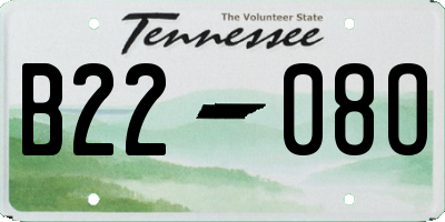 TN license plate B2208O