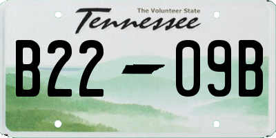 TN license plate B2209B