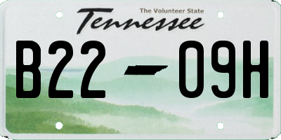 TN license plate B2209H