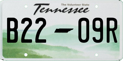 TN license plate B2209R