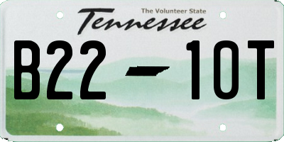 TN license plate B2210T