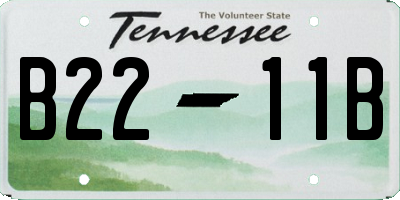 TN license plate B2211B