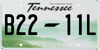 TN license plate B2211L