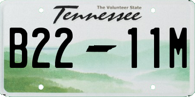 TN license plate B2211M