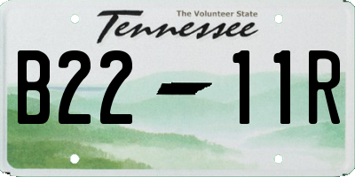TN license plate B2211R
