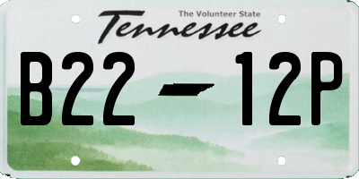 TN license plate B2212P