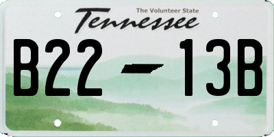 TN license plate B2213B