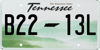 TN license plate B2213L