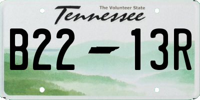 TN license plate B2213R